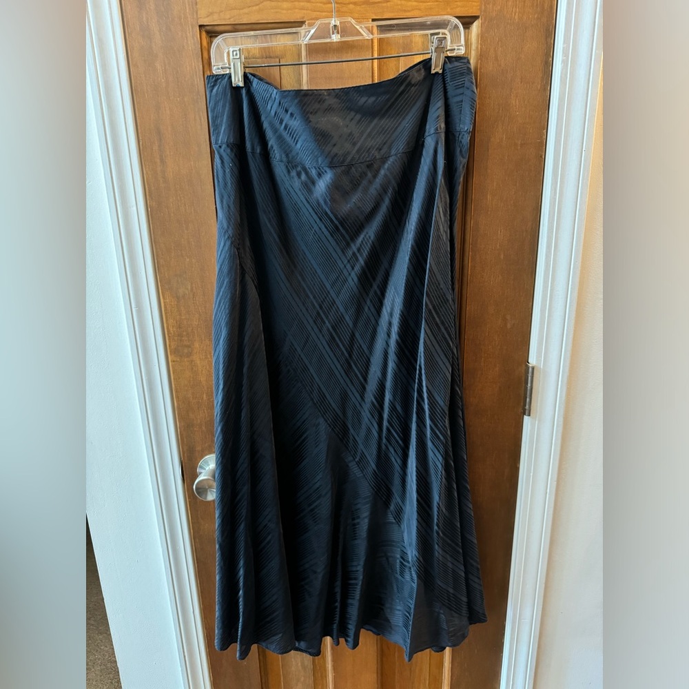 Navy tea length skirt
